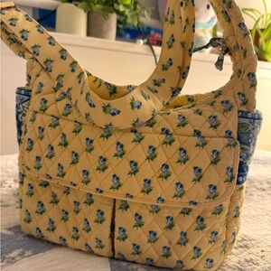 Vera Bradley Yellow and Blue Floral (Katherine) bag